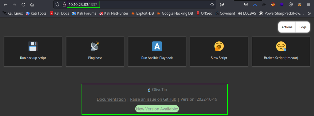 OilveTin Page