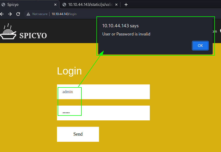 Invalid Login