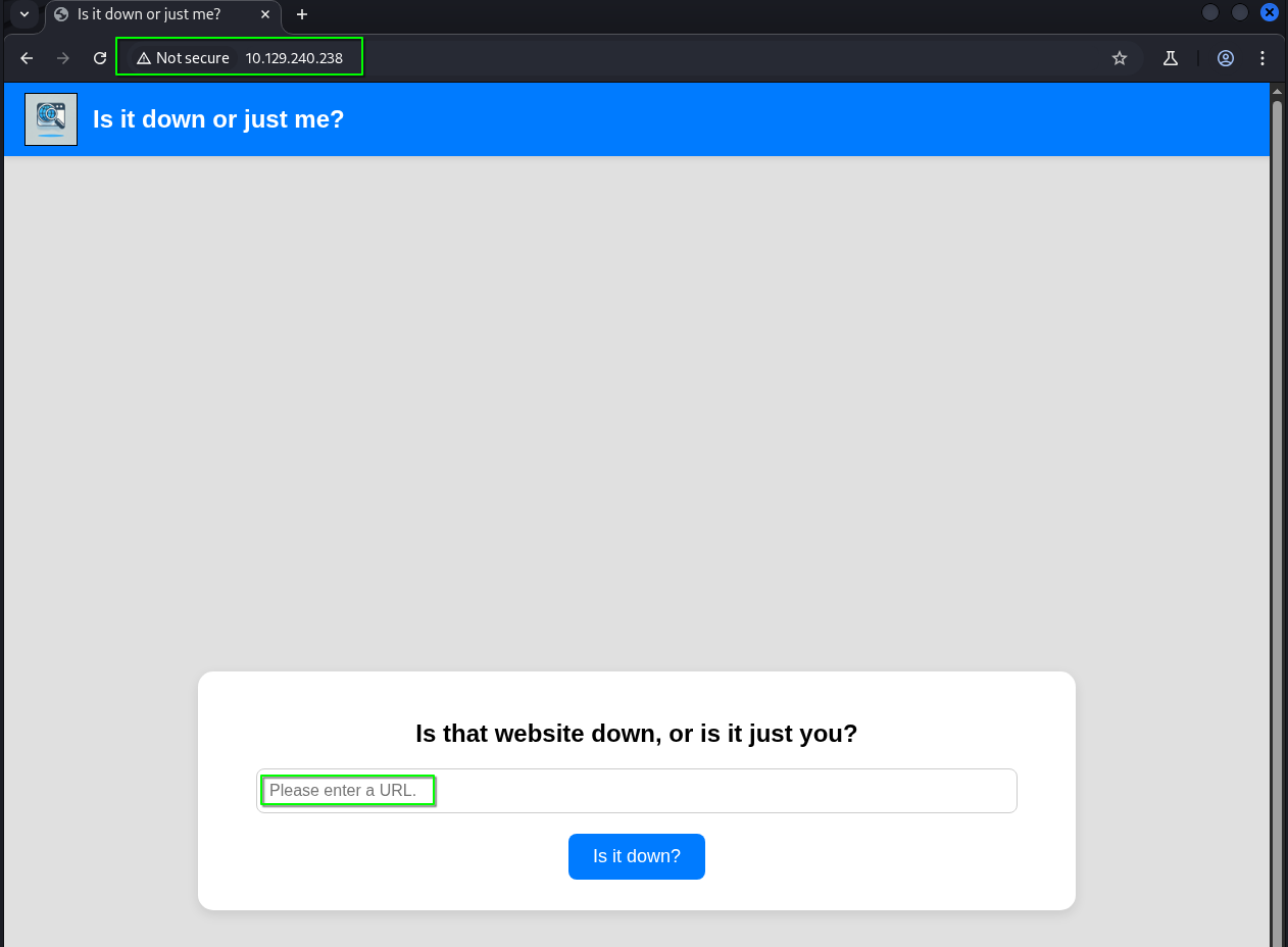 Main webpage