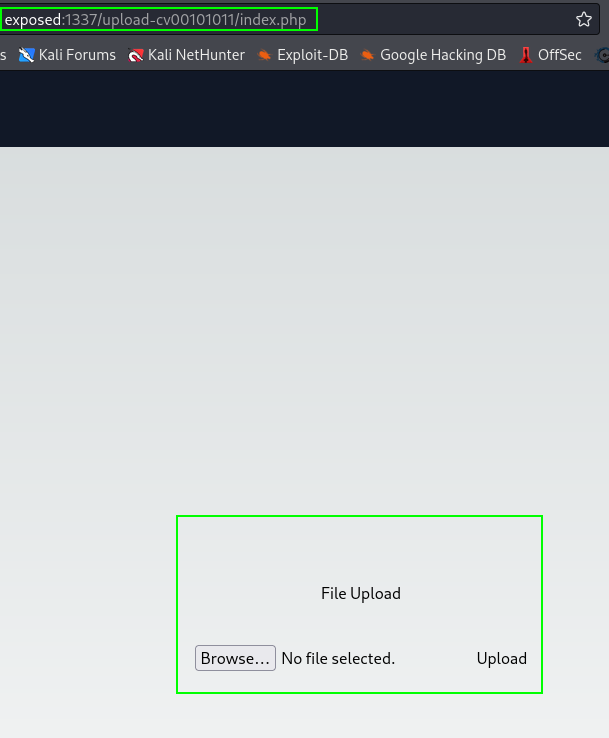 Upload Page