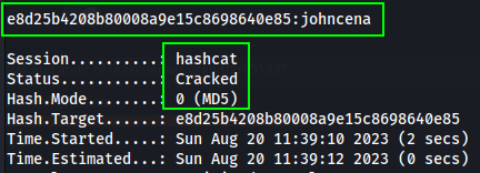 Hashcat MD5 Crack
