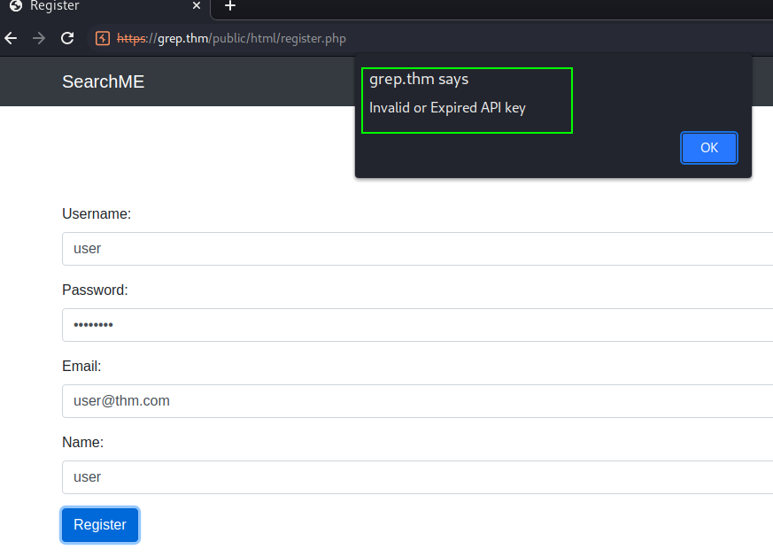 Invalid API Key